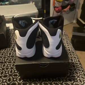 Jordan Kids Black and White Sneakers